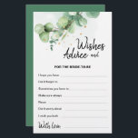Boho Moderne Eucalyptus Mariage souhaite carte con<br><div class="desc">Boho Modern Eucalyptus Mariage Souhaite Conseil Card. Collection d'aquarelles élégantes et vertes avec branches d'eucalyptus et lignes et points d'or. Contactez-moi par conversation si vous avez des questions sur l'oeuvre ou avez besoin de personnalisation ! Si vous avez besoin de dessins supplémentaires dans cette collection, faites-le-moi savoir - écrivez-moi! Je...</div>