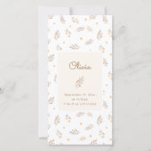 Boho Moderne Foto Baby Geboorte Aankondiging (Voorkant)