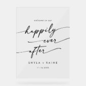 Boho Moderne Happy Clear Acrylique Mariage Bienven (Recto)