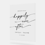 Boho Moderne Happy Clear Acrylique Mariage Bienven (Angle)