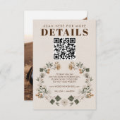 Boho moderne mariage folklorique RSVP détails QR C (Devant / Derrière)