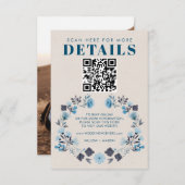 Boho moderne mariage folklorique RSVP détails QR C (Devant / Derrière)
