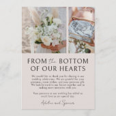 Boho moderne minimalistische foto bruiloft bedankkaart (Achterkant)