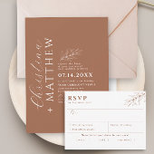 Boho moderne minimalistische licht terracotta brui kaart