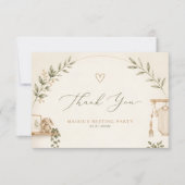 Boho Moderne Nesting Party Bedankkaart (Voorkant)