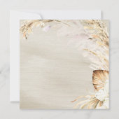 Boho moderne palmbloem bedankkaart (Achterkant)