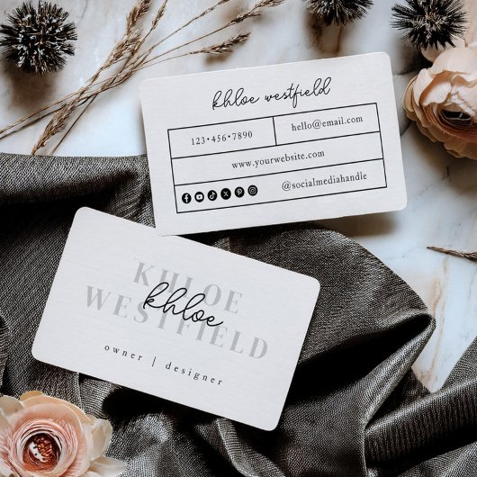 Boho Moderne Petit Carte de visite