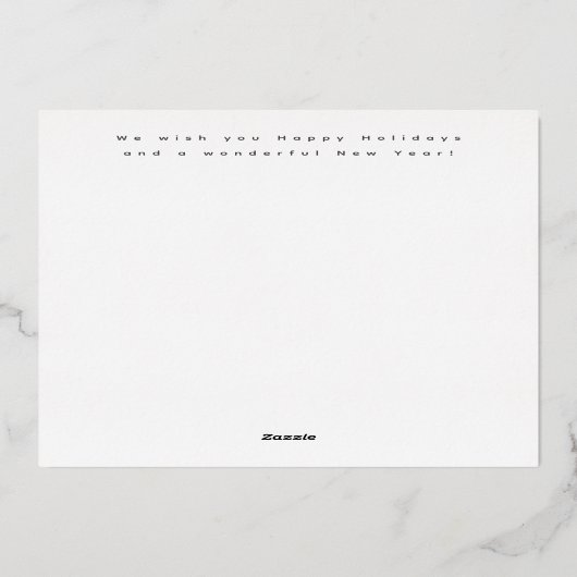 Boho moderne photo Foil star Carte de vacances (Verso)