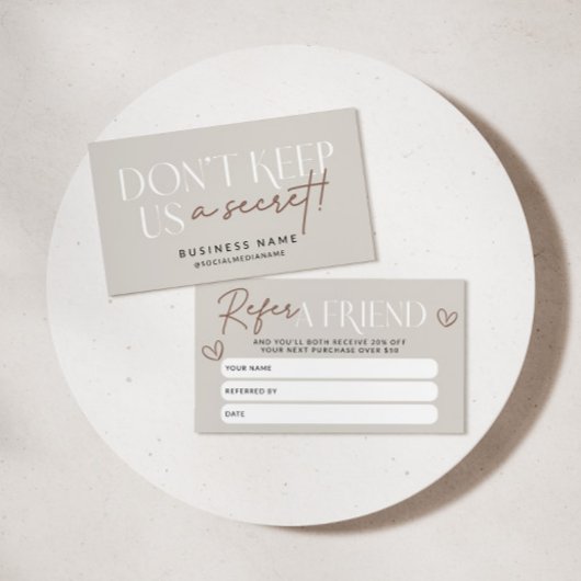 Boho Moderne Référer Une Carte Coupon De Réduction