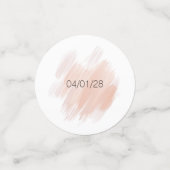 Boho moderne rose élégant Mariage floral Confetti (Petit recto)