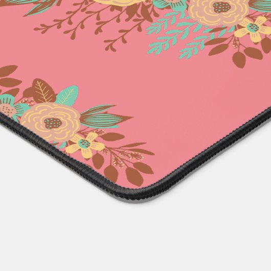 Boho moderne rose floral (Coin)