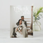 Boho moderne simple | Mariage photo Merci (Debout devant)