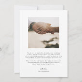 Boho moderne simple | Mariage photo Merci (Dos)