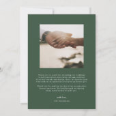 Boho moderne simple | Mariage photo Merci (Dos)