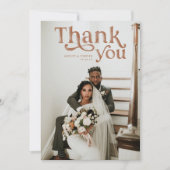 Boho moderne simple | Mariage photo Merci (Devant)