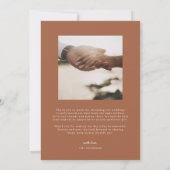 Boho moderne simple | Mariage photo Merci (Dos)