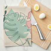 Boho moderne Tropical Monstera Plante Serviettes d (Quart Plié)