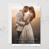 Boho Moderne Verticale Minimale Foto Sla de Datum  Kaart (Achterkant)