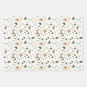 Boho moderne waterverf florale inpakpapier vel (Voorkant 3)