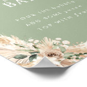 Boho Momosa Pampas Grass Bar Poster (Hoek)