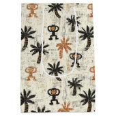Boho Monkey Jungle Safari Pattern Medium Cadeauzakje (Achterkant)