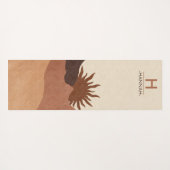 Boho Monogram Abstract Zonnegebergte Yogamat (Achterkant (horizontaal))