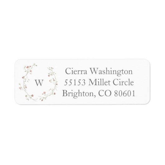 Boho Monogram Return Label (Voorkant)