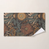 Boho monogramme florales Feuilles Jungle (Serviette à main)