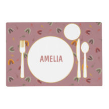 Boho Montessori Placemat met gepersonaliseerde naa