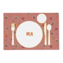Boho Montessori Placemat met gepersonaliseerde naa