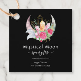 Boho Moon Crystals Veren Bloemen Visitekaartje Bedankjes Labels