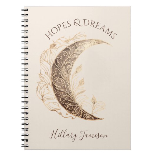 BOHO Moon Hopes & Dreams Inspirational Notitieboek (Voorkant)