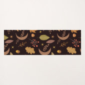 Boho Moon met herfstbladeren monogramma Yogamat (Achterkant (horizontaal))