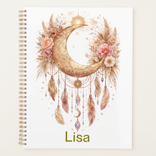 Boho Moon Mystical Vibe Planner (Voorkant)