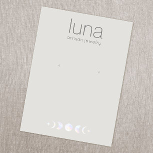 Boho Moon Phase Earring Display Holder Visitekaartje