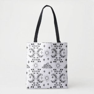 Boho Moon & Sac fourre-tout Soleil - Noir et Blanc