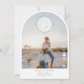 Boho Moon Star Sla de datum Arch foto bruiloft op Kaart (Voorkant)