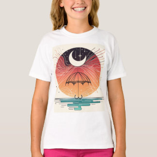 Boho Moon & Stars Dreamy Line T-shirt Design
