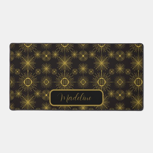 Boho Moon Stars Sun Black Motif (Recto)