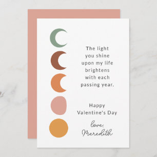 Boho Moons Inspirational Saying Valentine Card Feestdagenkaart
