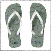 Boho Moss Green Batik Print Teenslippers