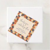 Boho Mosterd Blauwe Bloem Bruiloft Dank Je  Bedankjes Labels (In situ)