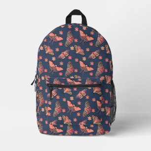 Boho Moth Patroon Esthetisch Bedrukte Rugzak
