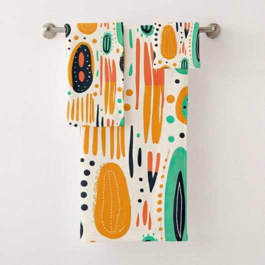 BOHO Motif Abstrait Jaune&vert (En situation)