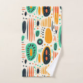 BOHO Motif Abstrait Jaune&vert (Serviette à main)