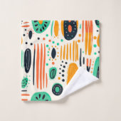 BOHO Motif Abstrait Jaune&vert (Gant de toilette)