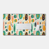 BOHO Motif Abstrait Orange & Green Mid Century (Clavier et souris)