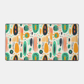 BOHO Motif Abstrait Orange & Green Mid Century (Recto)