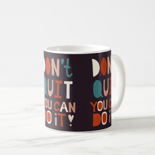 Boho Motivatie Mok Niet stoppen Je kunt het doen (Voorkant rechts)