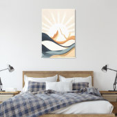 "Boho Mountain Abstracte landschapskunst Print (Insitu (Slaapkamer))